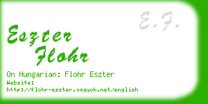 eszter flohr business card